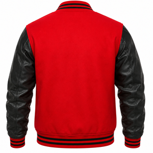 Fabricant de vestes universitaires en laine personnalisées pour l'hiver, OEM ODM, vestes en cuir brodées en chenille, vente en gros - Product Image 2