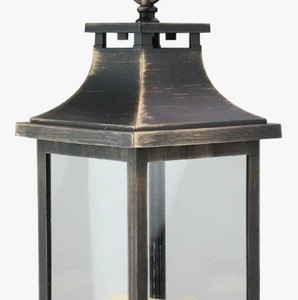 Farolillo Cuadrado de Hierro Antiguo Hecho a Mano con Paneles de Vidrio, Decoración Navideña para el Hogar, Uso Interior y Exterior - Product Image 4
