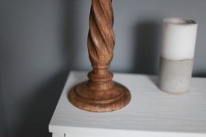 Personalize Handmade Wooden Candle Holder <b>Rustic</b> Twisted Design Single Piece Decorative Tabletop Accent by UO INDIA - Product Image 3