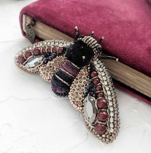 MD HANDICRAFTS Handmade Embroidered Beaded Brooch-Unisex <b>for</b> <b>Wedding</b> & Party Made in Uttar Pradesh - Product Image 1