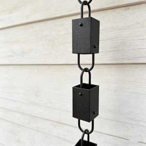 Chaîne de pluie moderne en métal pour remplacement de gouttière suspendue - Product Image 1