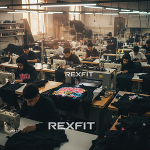 Sweat à capuche zippé Rexfit Sports personnalisé, effet délavé, en molleton épais, style streetwear, avec impression DTG, OEM, fermeture éclair intégrale. - Product Image 6