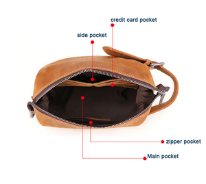 Handmade Toiletry Bag <b>Men</b> Travel Cosmetic <b>Pouch</b> Genuine Leather Dopp Kit. - Product Image 4