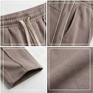 กางเกงวิ่งขายาวแบบเรโทรสำหรับผู้ชายกางเกงเอวยางยืดทำจากผ้าขนสัตว์ทรงหลวมลำลองสำหรับใส่เล่นกีฬา - Product Image 4