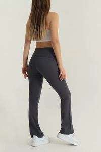 High Waisted Solid Yoga <b>Leggings</b> Full Length Seamless Elastic Waist <b>Women's</b> Spandex/Polyester Breathable Eco-Friendly <b>Waterproof</b> - Product Image 5