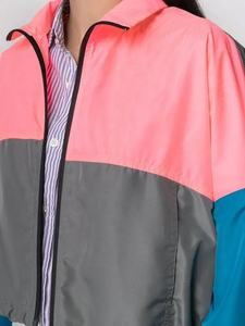 2026 Latest Top Design Breathable Zip Up Nylon Women's Windbreaker <b>Jacket</b> Plus Size Color Block Crop Sports Track <b>Jacket</b> - Product Image 6