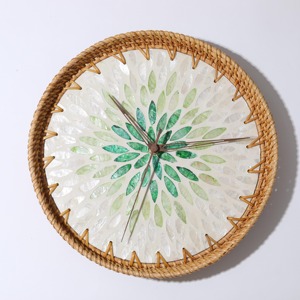 Modern decor hanging art premium quality weaving rattan clock wholesale prices <b>wall</b> clocks - Product Image 6