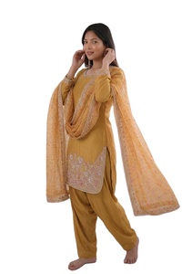 Indian Ethnic <b>Silk</b> Stitched Heavy Embroidery <b>Kurta</b>/Kurti Suit Women Party Winter Summer Punjabi Suit Salwar Kameez - Product Image 3