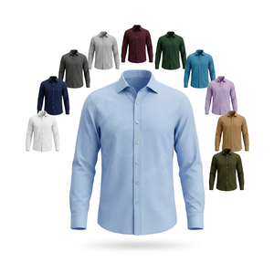 Camisas de pana personalizadas de gran venta con bolsillos con botones, elegantes, con cremallera completa, diseño de logotipo personalizado, abrigos tipo camisa para hombre - Product Image 1