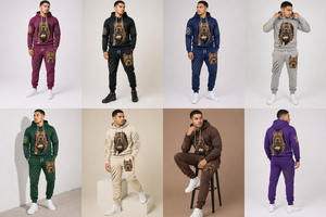 Winter Fleece Jogging Suit Men Hooded Sweatshirt And <b>Pants</b> Set Warm Thick Fabric Cold Weather Outfit - Product Image 6