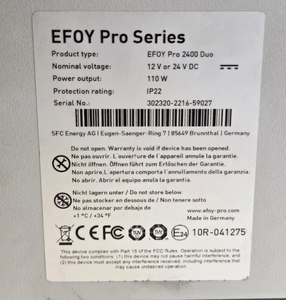PRO SERIES PRO 2400 DUO 12V/24V PILE À COMBUSTIBLE À MÉTHANOL DIRECT 110W GRIS - Product Image 2