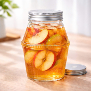 Botella de Plástico PET Transparente de Doble Cámara de 500 ml HT500-33, Apta para Alimentos, Personalizable para Salsas y Bebidas, a Prueba de Fugas - Product Image 1