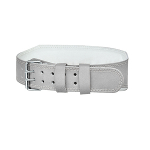 Cinturón de Levantamiento de Pesas de Cuero Gris, Ajustable, Soporte Lumbar Antideslizante para Levantamiento de Pesas - Product Image 6
