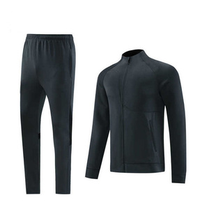 Ensemble de survêtement de football pour hommes, col montant zippé, tenue de jogging athlétique, vente en gros, logo personnalisé, vêtements de sport OEM - Product Image 5