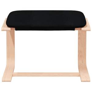 Chaise longue noire avec repose-pieds pour la relaxation - Product Image 6