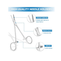 Kit de Dissection et de Suture Dentaire Volgo Care pour Étudiants, en Acier Inoxydable, avec Pinces Manuelles et Instruments de Pratique de Suture Gingivale