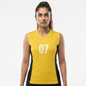 Camiseta Deportiva Personalizada sin Mangas para Voleibol Femenino, Chaleco Deportivo para Voleibol, Chaleco con Cuello en V para Mujer - Product Image 6