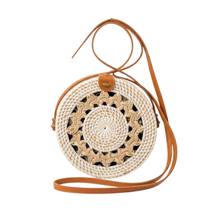 Nueva Llegada: Bolsos de Ratán al por Mayor, Bolsos de Hombro de Ratán para Verano, Bolsos de Playa de Ratán, Precios Competitivos Directos de Fábrica, ODM - Product Image 1