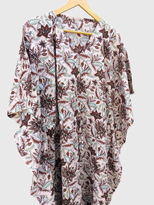 Robe kimono à imprimé floral pour femmes, col en V, taille élastique, longue et ample - Product Image 4
