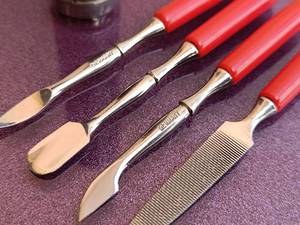 Classic Manicure Kit With Red Handles Stainless Steel Tools Portable <b>Nail</b> Care Set For Adult Manicure - Product Image 4
