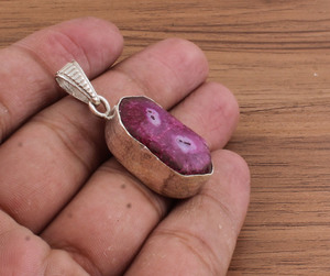 Colgante de Concha de Caracol Rosa Natural, Plata de Ley 925, Chapado en Platino Vintage, Romántico, para Aniversario en la Playa, Unisex, Fino - Product Image 2