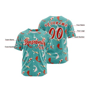 Maillot de baseball personnalisé avec impression de nom, OEM, sublimation, achat en polyester, maillots de baseball sublimés pas chers, maillot de baseball vierge personnalisé - Product Image 2