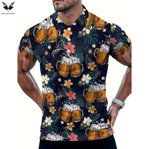 Camisetas Polo para Hombre Estampadas por Sublimación en Diferentes Colores, Camiseta Polo Informal con Estampado Gráfico de Cervezas para Hombre - Product Image 3