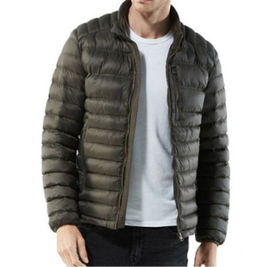 New Designed Custom Logo Winter <b>Men's</b> Puffer <b>Jackets</b> Plus Size Shiny Solid Color Nylon Warm Oversize Casual Puffer <b>Jacket</b> - Product Image 6
