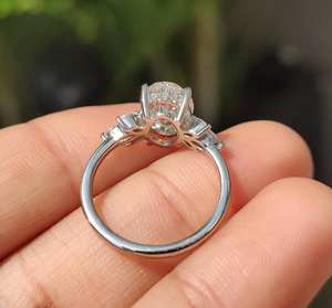 Bague en diamant cultivé en laboratoire de 1 carat, or jaune massif 14 carats, bague de fiançailles pour femme, cadeau d'anniversaire de mariage, diamant VVS, bijoux Avira - Product Image 3