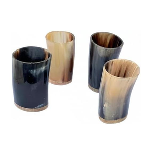 แก้วเสิร์ฟไวน์ทำจากเขาสัตว์คุณภาพสูง ดีไซน์หรูหรา ขัดเงาอย่างดี จาก Horn Standard Handicraft - Product Image 4