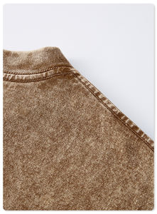 เสื้อยืดโอเวอร์ไซส์ แขนตก ไหล่ตก ผ้าฝ้าย สำหรับผู้ชาย สไตล์สตรีทแวร์ ลุคทำสีซีดแบบวินเทจ - Product Image 6