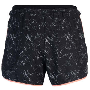 Shorts pour homme en polyester respirant à imprimé marbré noir avec bande latérale et cordon de serrage à la taille, décontractés - Product Image 6