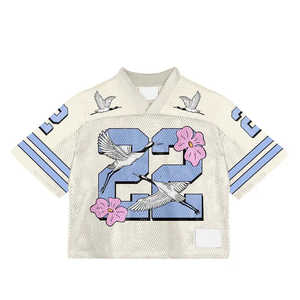 Maillot de football ample et décontracté pour homme, col en V, imprimé numérique personnalisé, écologique, séchage rapide, anti-humidité, style hip-hop - Product Image 5