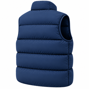 Custom Men Puffer Vest Sleeveless Winter Jacket Padded Bodywarmer Stand Collar Solid Color Custom Mens Puffer Vest <b>Waistcoat</b> - Product Image 6