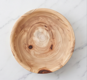 Natural Acacia Wood Serving <b>Bowl</b> With Pebbles Round Decorative Centrepiece For Home And Tabletop Use - Product Image 2