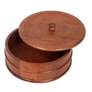 Caja de Madera para Chapati, Contenedor de Almacenamiento para Pan y Roti, en Tono Cálido de Madera - Product Image 1