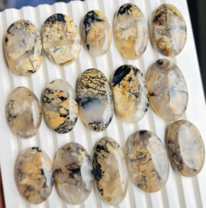 Agate Dendrite Tigre Naturelle Cabochon Polie, Pierre Précieuse Libre de Formes Mixtes, Fournitures de Fabrication de Bijoux Faits Main ASHU GEMS - Product Image 4