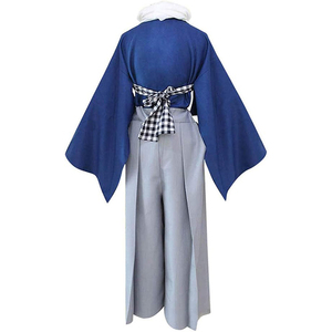 Ensemble de hakama d'Aikido sur mesure, couleur contrastée, vêtements traditionnels japonais pour l'extérieur, ensemble de 2 pièces avec ceinture à motif à carreaux - Product Image 6