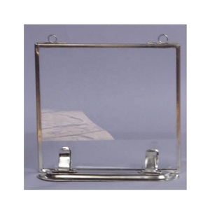 <b>Picture</b> Photo <b>Frame</b> Brass and Glass Floating Photo <b>Frame</b> for Desk Metal <b>Picture</b> <b>Frame</b> for Tabletop Distressed Look At Wholesale - Product Image 3