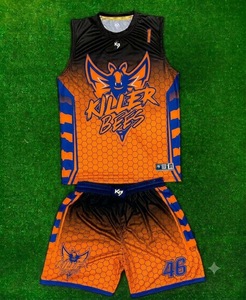 Nouvel ensemble de maillots de basket personnalisés par sublimation pour hommes, uniforme d'équipe respirant, kit de basket sans manches, vêtements de sport en gros - Product Image 3