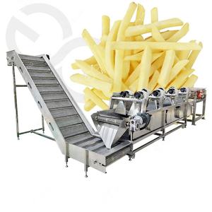 Línea Completa de Producción de Papas Fritas Francesas, Máquina Automática de Producción de Papas Fritas Congeladas de 380V, 300kg/h de Alta Productividad para Fábrica de Snacks - Product Image 1