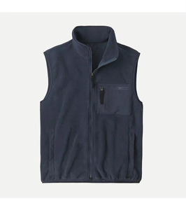 Ensemble de gilets polaires pour hommes à col montant, style safari, personnalisable OEM, idéal pour la randonnée en montagne, simple et fonctionnel - Product Image 3