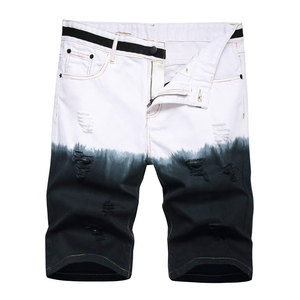 <b>Men</b> Distressed <b>Jeans</b> Shorts Washed Casual Stretch Summer Fashion Streetwear Comfortable Daily Wear For Outdoor Activities - Product Image 1