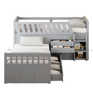 Cama Triple de Dos Pisos con Dos Cajones de Lineage Corporation, Muebles de Dormitorio Funcionales de Madera Maciza, Almacenamiento que Ahorra Espacio - Product Image 3