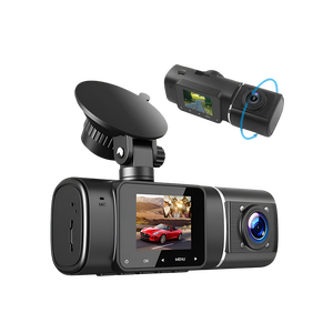 Sudex Dual Lens Car Dash <b>Camera</b> Front/Rear 1080P Parking Monitoring Loop Recording Vehicle <b>Security</b> with WiFi & App Control - Product Image 1