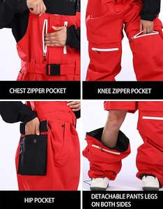 Pantalones de Nieve Impermeables y Cortavientos de 10.000 mm, Estilo Cargo Holgado, Pantalones Anchos Personalizados de Estilo Urbano Unisex para Hombre - Product Image 6