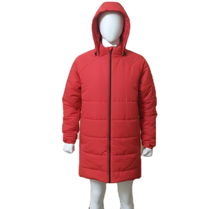 Veste longue matelassée imperméable de haute qualité, enduite d'un film, 100 % polyester, avec rembourrage 175 g/m², fermetures éclair sur les poches. - Product Image 1