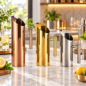 เหยือกน้ำสแตนเลสพร้อมที่กรองน้ำแข็ง  ขนาดใหญ่ สำหรับใช้ในบ้าน โรงแรม บาร์ - Product Image 4