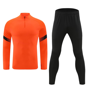 Survêtements unisexes de haute qualité en polyester 100% blanc, veste de sport d'entraînement à demi-zip pour le football - Product Image 4