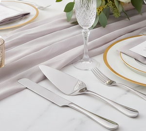 Ensemble de service à gâteau en acier inoxydable poli miroir pour mariages et occasions spéciales, ensemble d'outils métalliques durables - Product Image 6